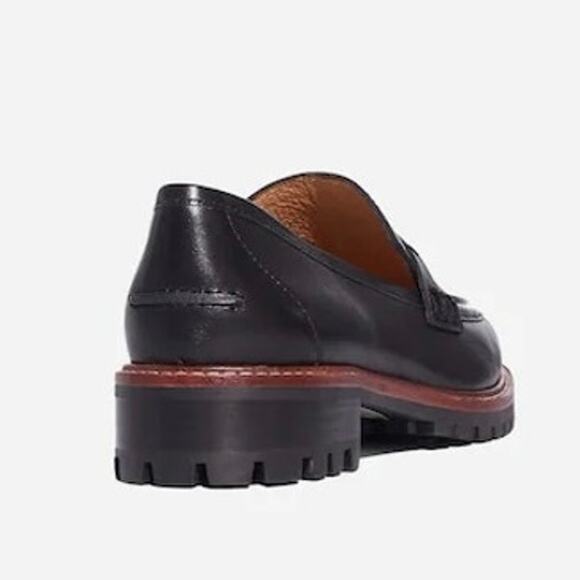 NEW Madewell The Corinne Leather Chunky Lug Sole Penny Loafer Black Minimal Luxe - Picture 3 of 13